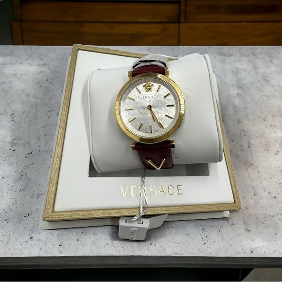 VERSACE Medusa Women’s Quartz Silver Ladies Watch Yellow-Gold Tone VELS00519 NIB main image 9